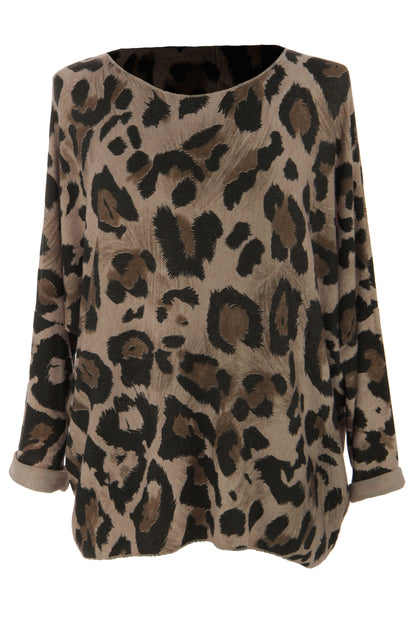 Leopard Print Lightweight Jumper