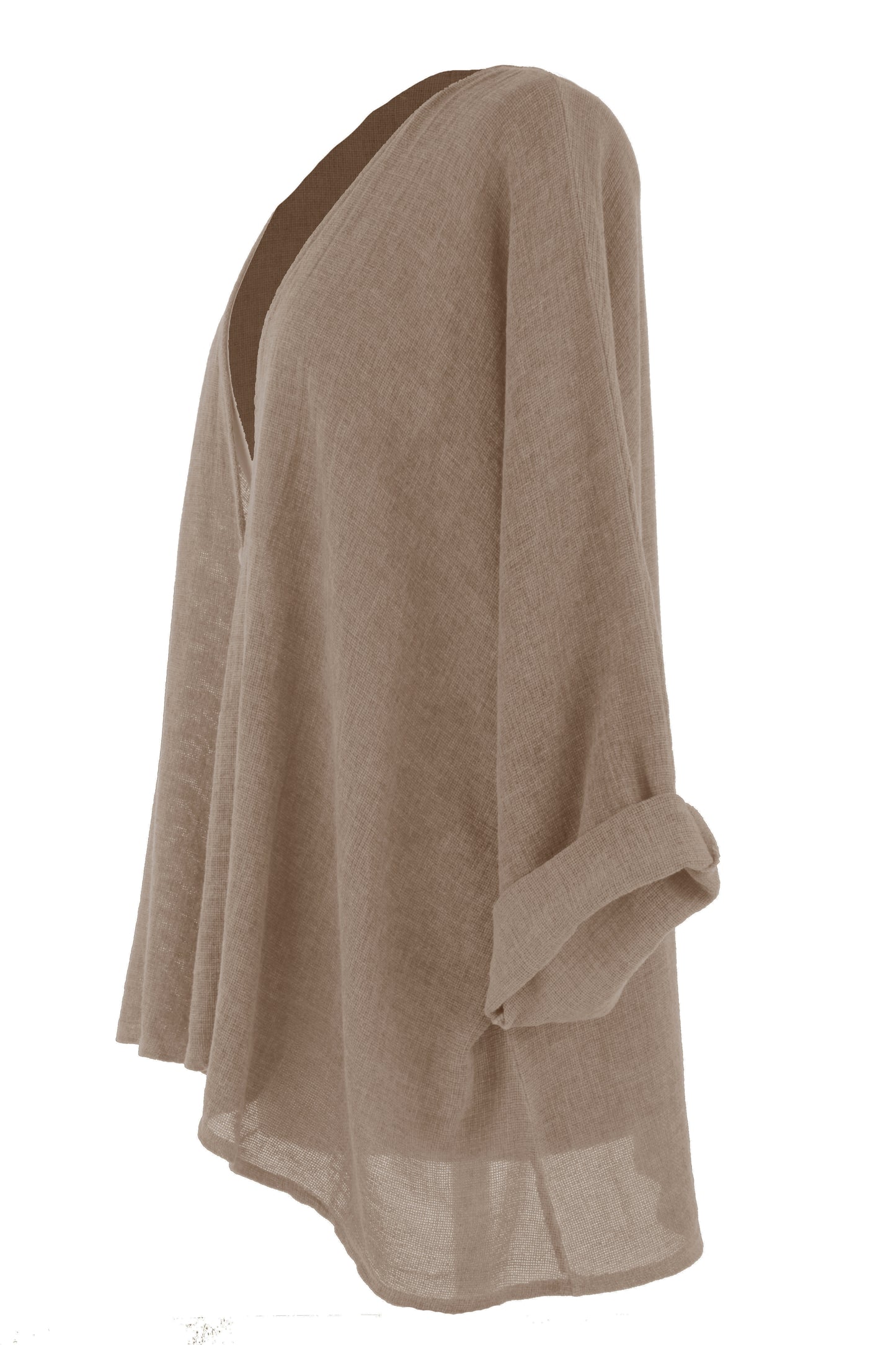 One Button Linen Cardigan