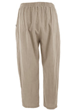 Load image into Gallery viewer, Button Detail Cropped Linen Trouser
