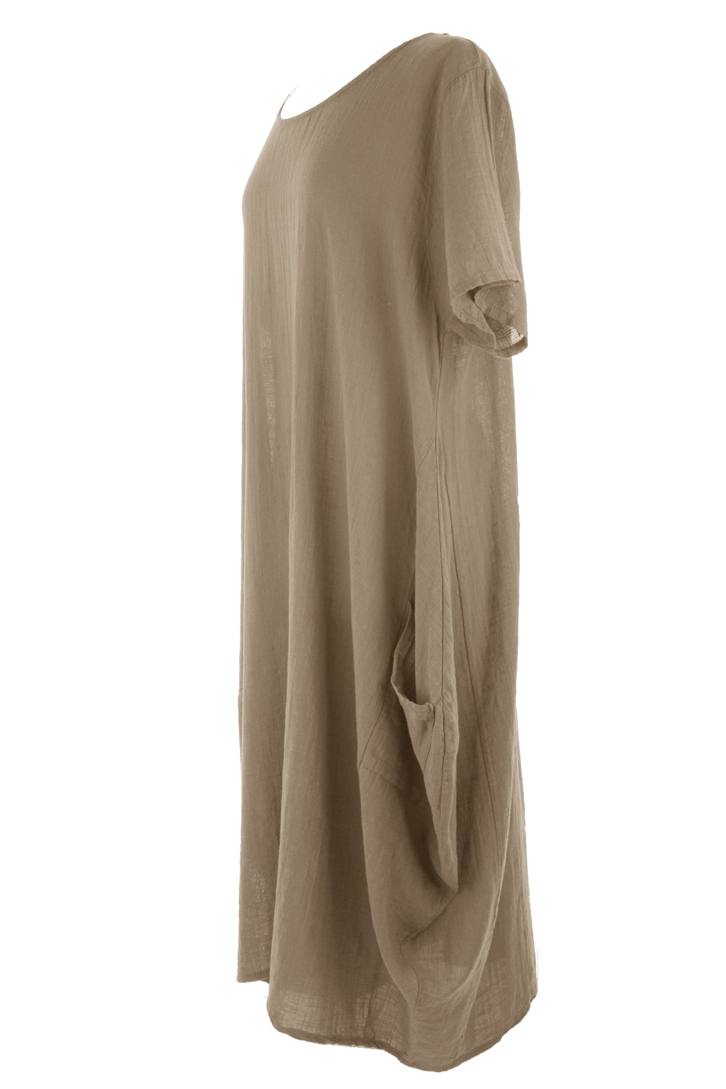 2 Pocket Cotton Tulip Midi Dress