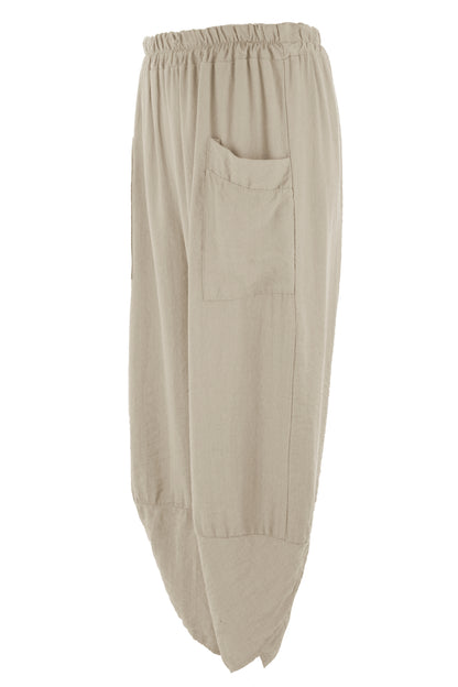 2 Pocket Ankle Length Barrel Leg Trouser