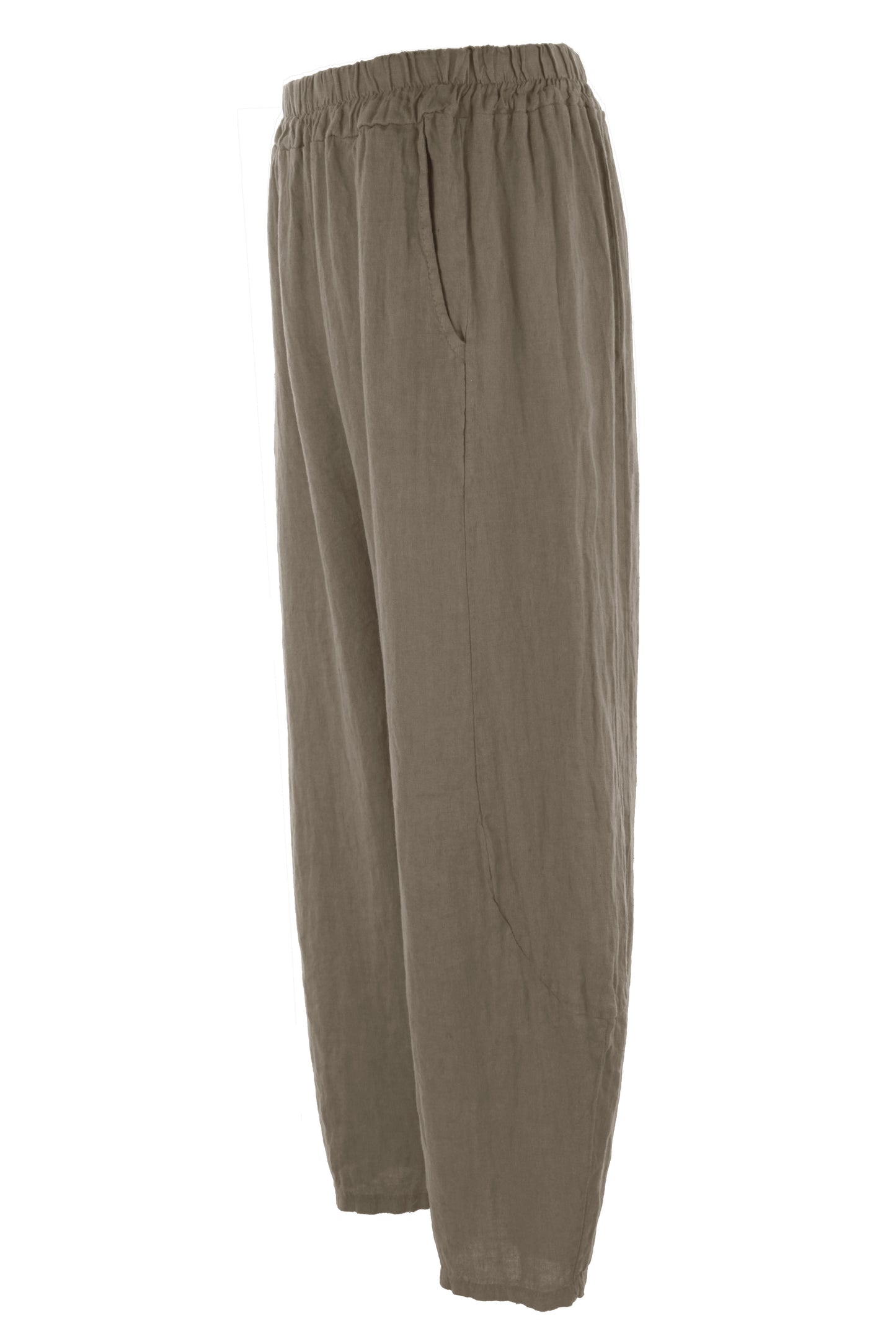 2 Pocket Barrel Leg Linen Trouser