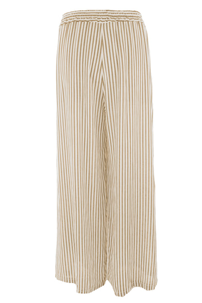 Stripe Wide Leg Linen Trouser