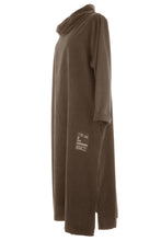Load image into Gallery viewer, Cowl Neck Side Slit Corduroy Midi
