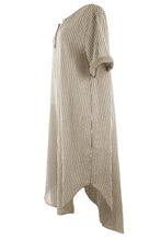 Load image into Gallery viewer, Button Detail Stripe Midi
