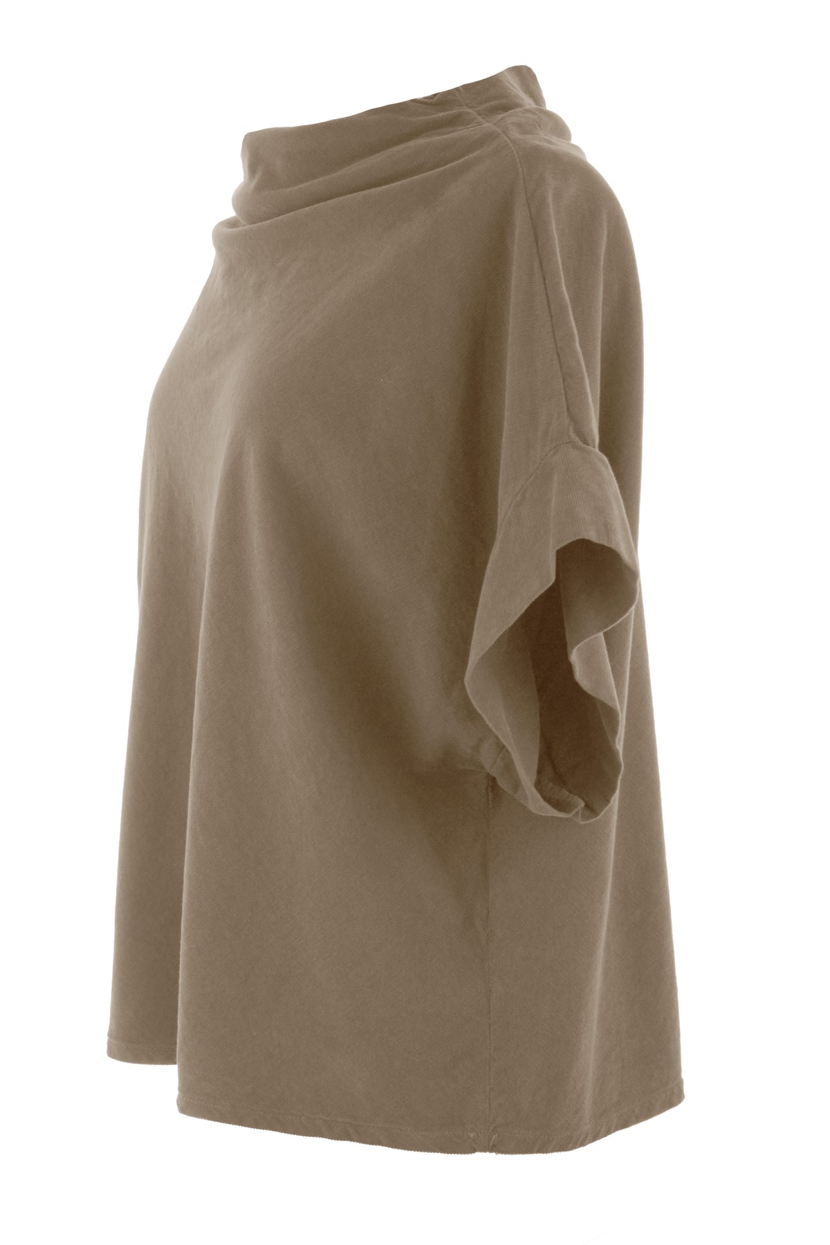 Slash Cowl Neck Corduroy Top