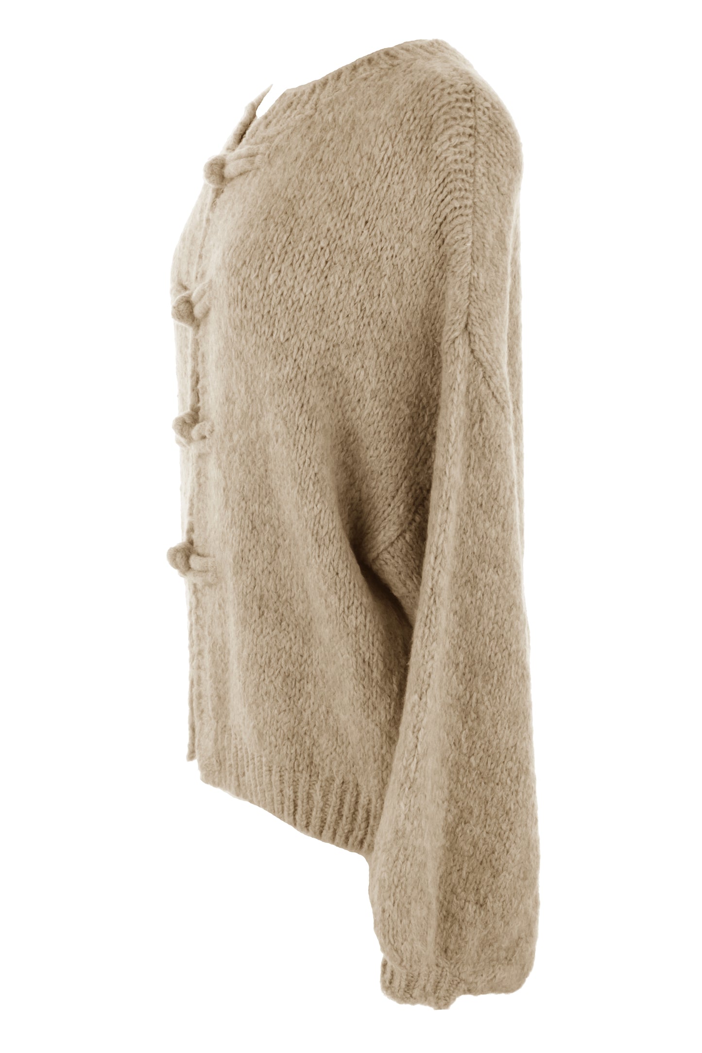Frog Fastening Wool Cardigan