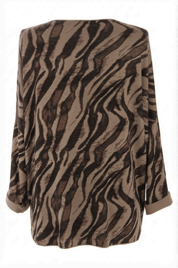 Zebra Print Lightweight Jumper