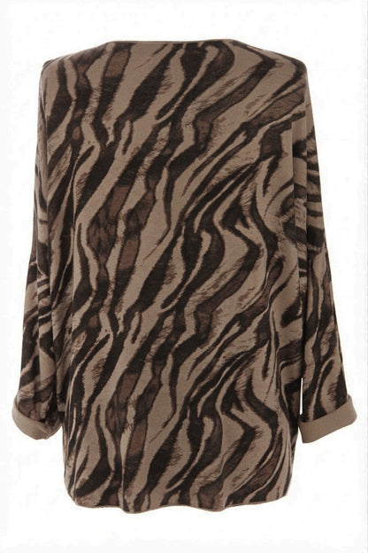 Zebra Print Lightweight Jumper