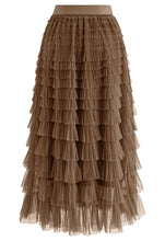 Load image into Gallery viewer, Rara Pleated Tulle Midi Skirt
