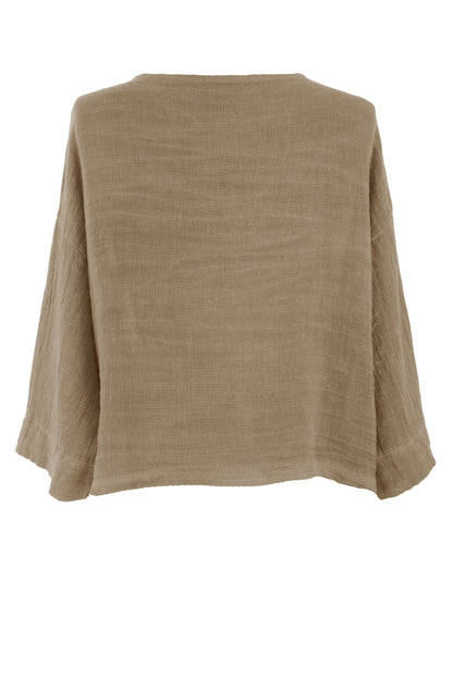 One Button Teabag Linen Jacket