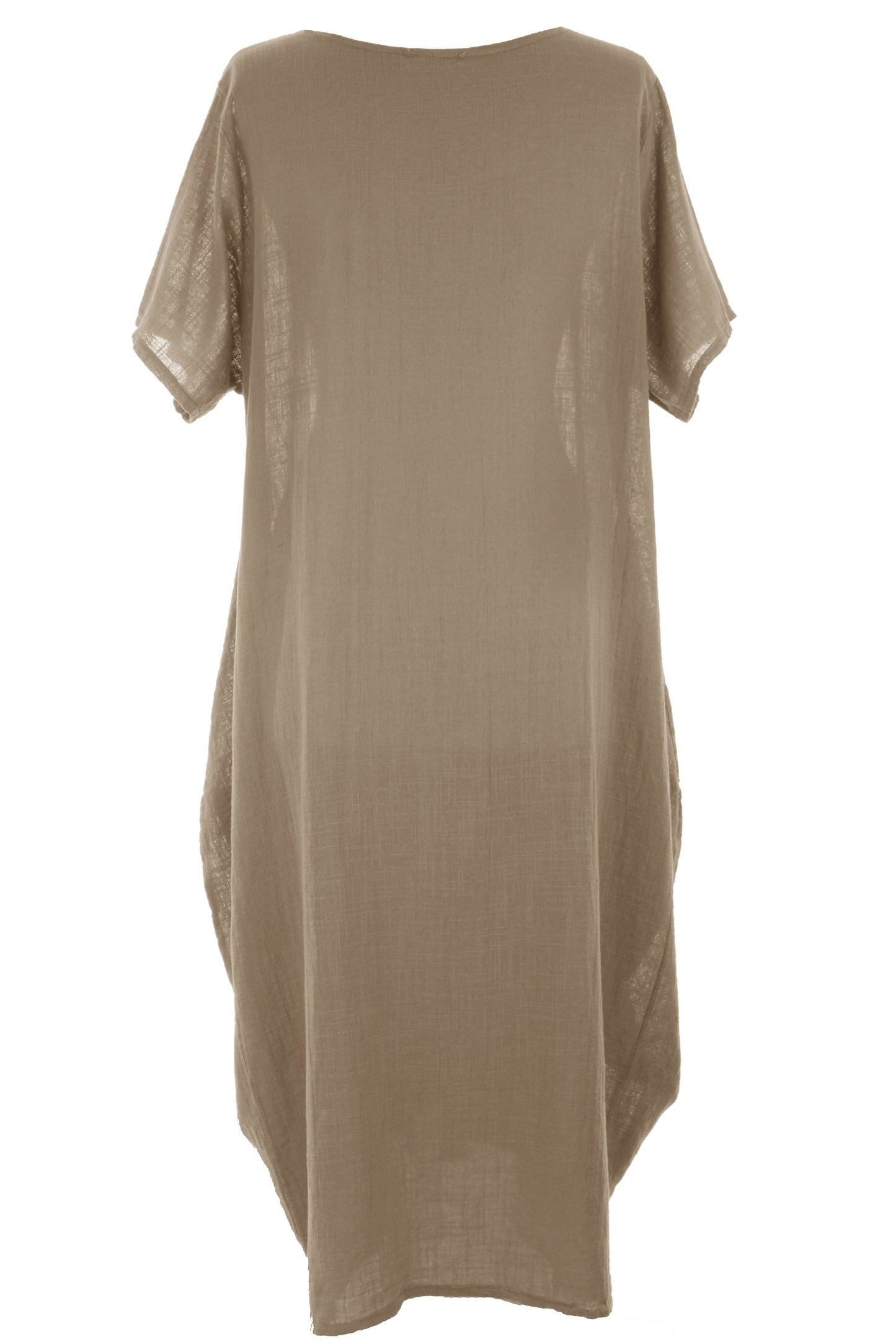 2 Pocket Cotton Tulip Midi Dress