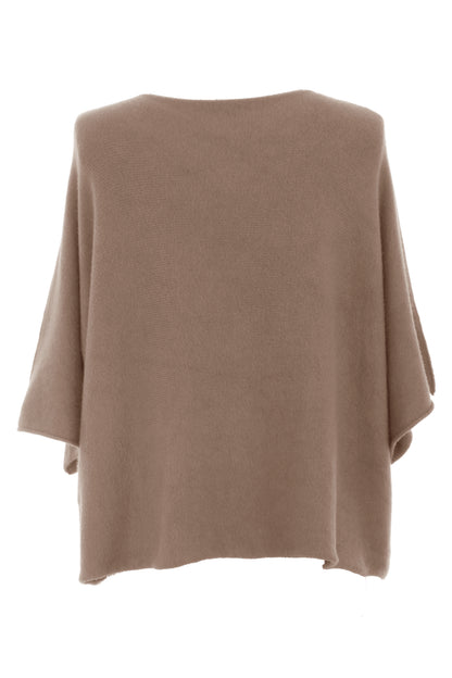 Batwing Short Sleeve Soft Knit Jumper