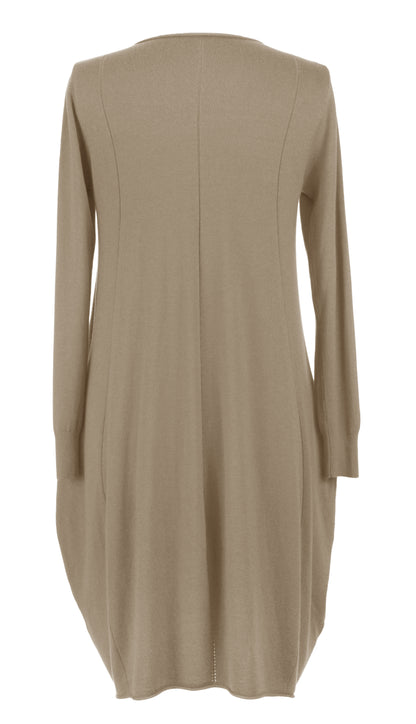 2 Pocket Panel Detail Knit Dress