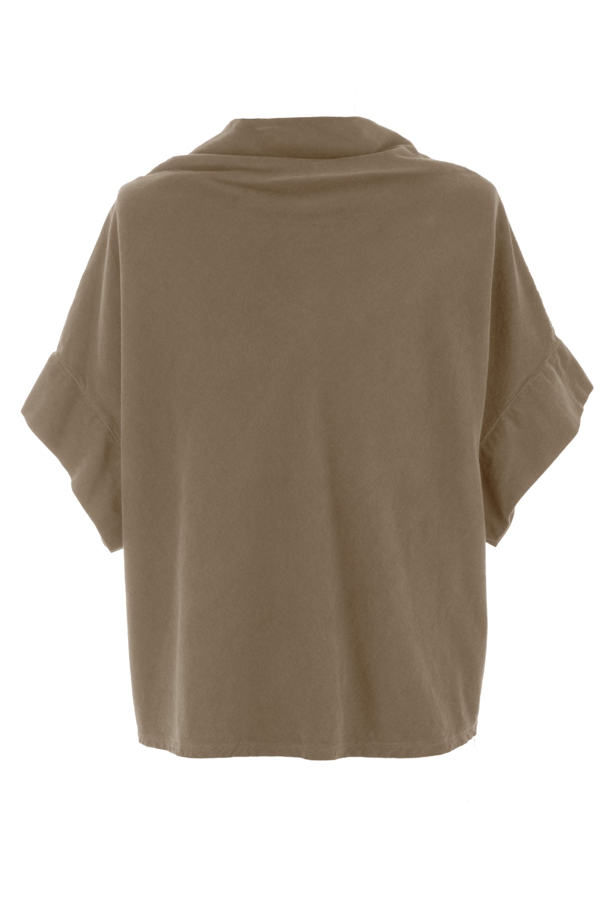 Slash Cowl Neck Corduroy Top