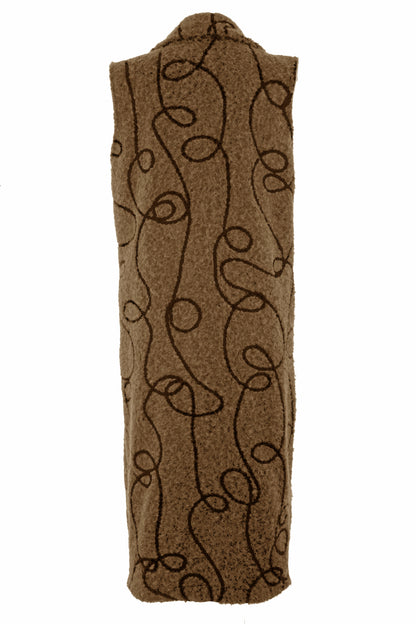 Swirl Pattern Textured Gilet