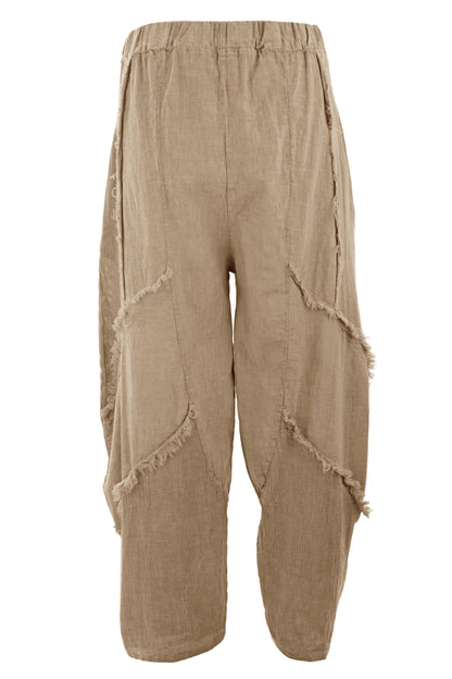 Teabag Linen Panel Trouser