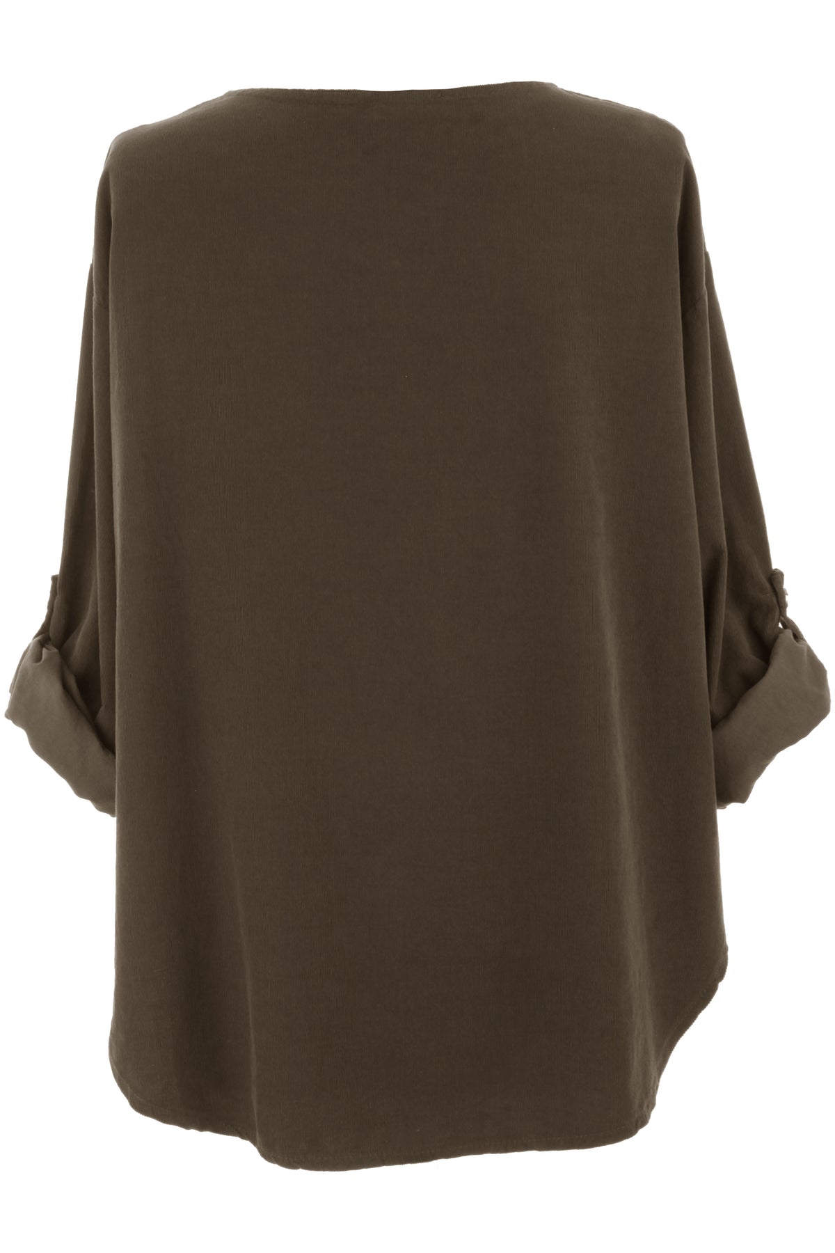 Button Detail Layer Corduroy Top