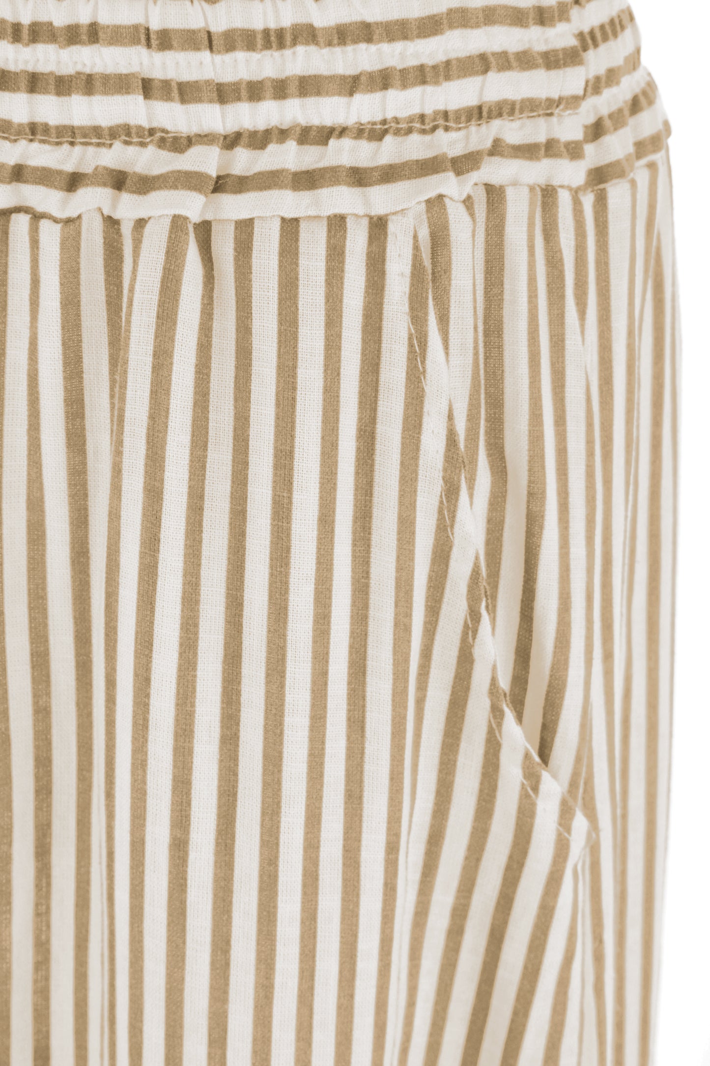 Stripe Wide Leg Linen Trouser