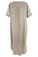 Load image into Gallery viewer, Button Detail Stripe Midi
