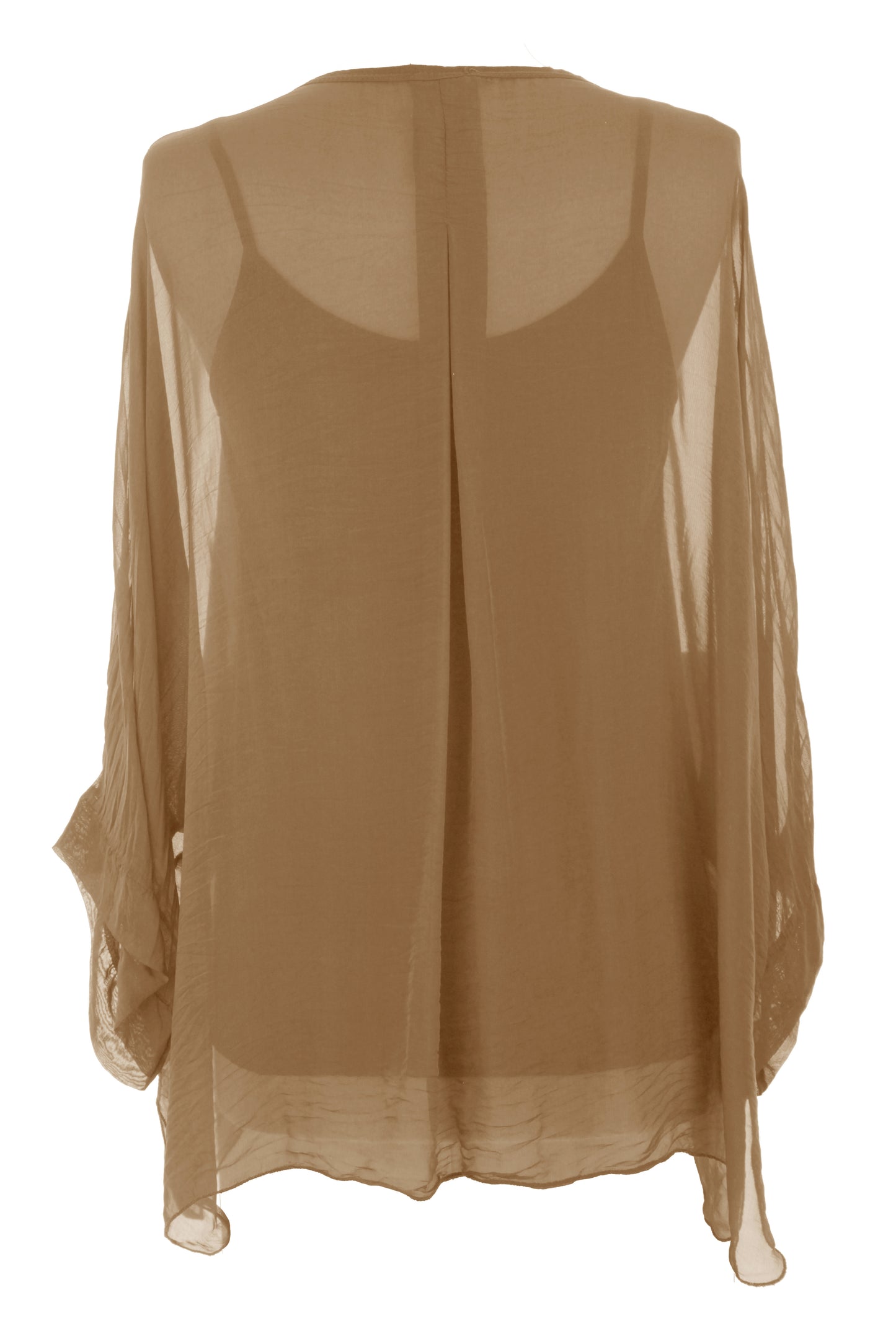 V Neck Silk Shirt with Vest