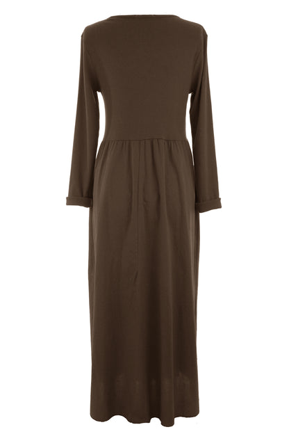 Ribbed Cotton Midi Dress