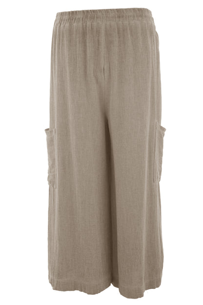 Teabag Linen Cropped Length Trouser