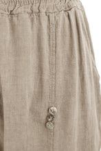 Load image into Gallery viewer, Button Detail Cropped Linen Trouser
