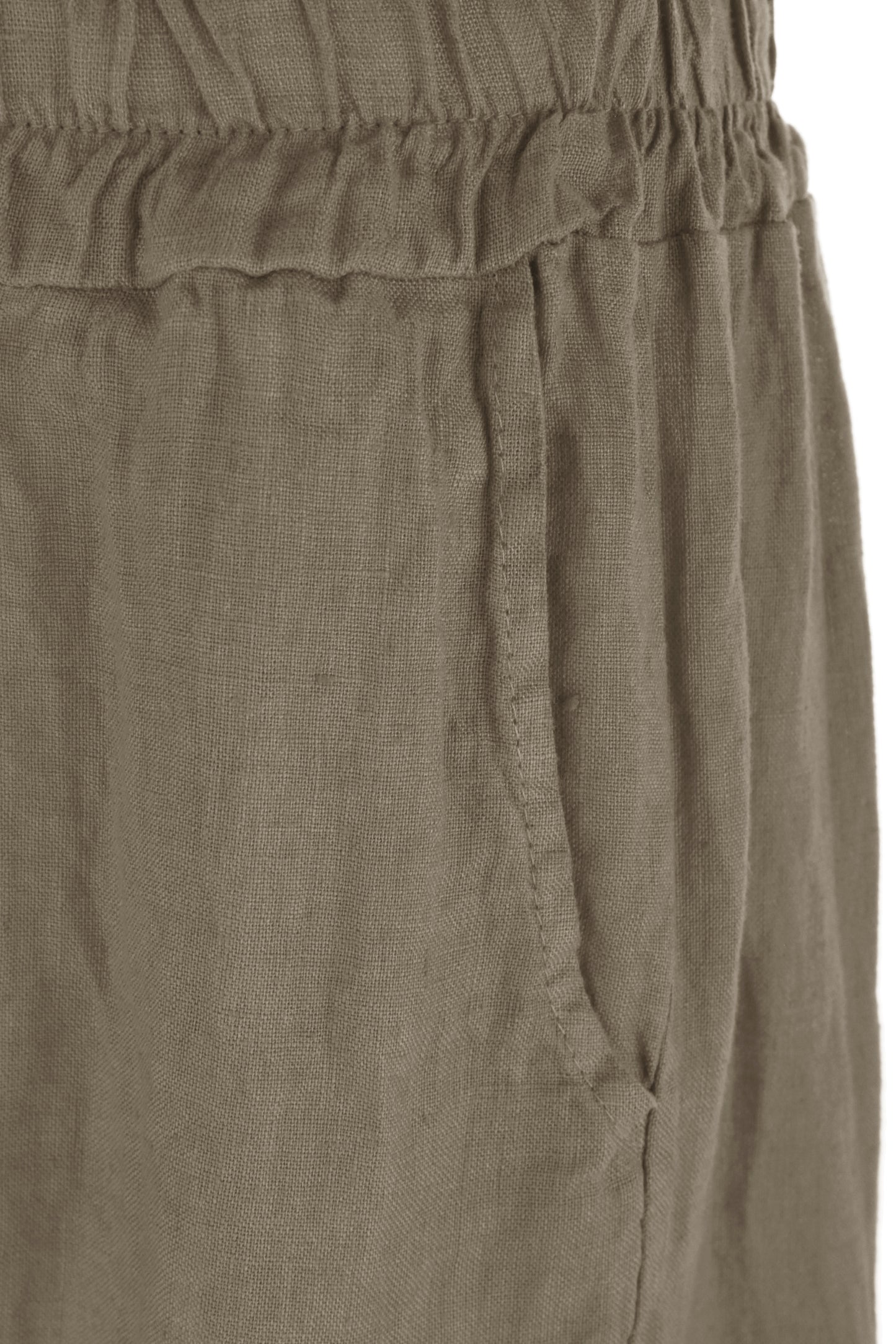 2 Pocket Barrel Leg Linen Trouser