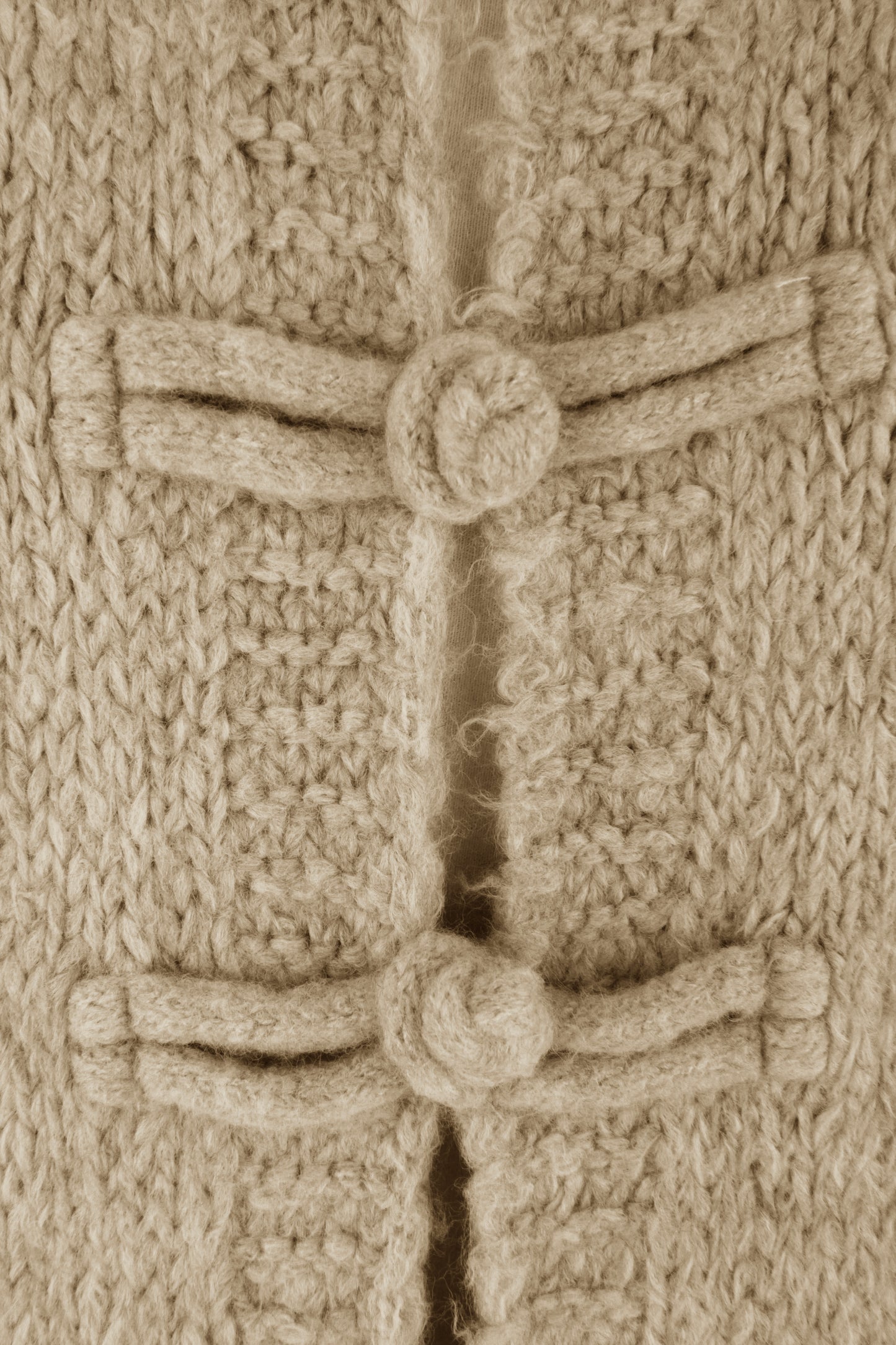 Frog Fastening Wool Cardigan