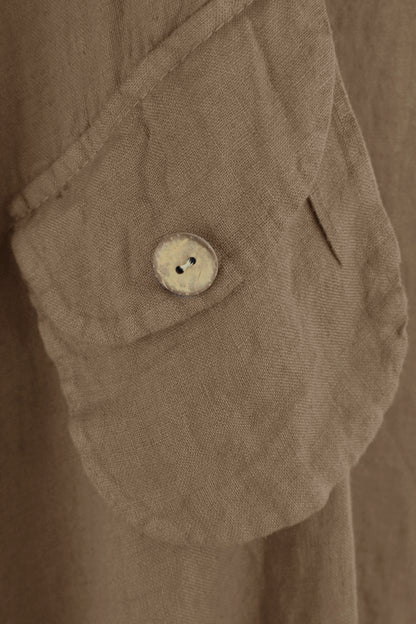 Flap Pocket Linen Jumpsuit