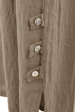 Load image into Gallery viewer, Tab Button Detail Linen Trouser

