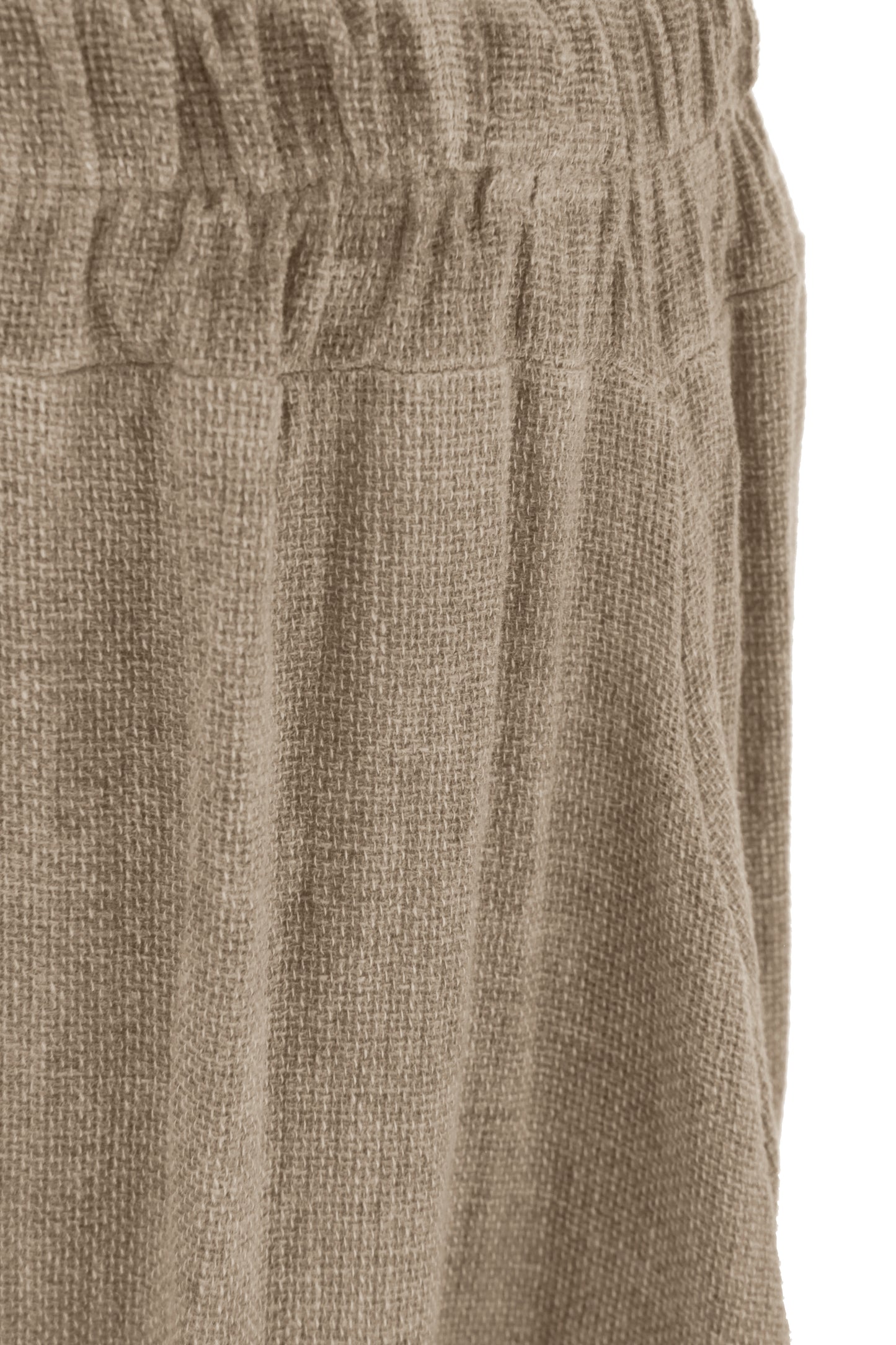 Side Slit Wide Leg Teabag Linen Trouser