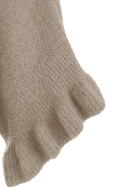 Frill Batwing Soft Knit Wool Jumper
