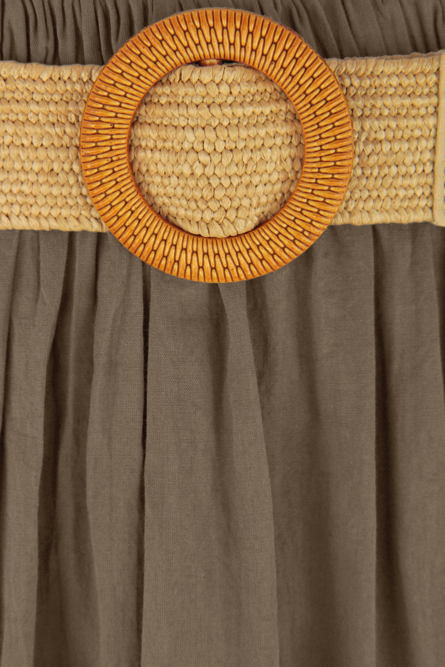 Tiered Midi Skirt with Belt