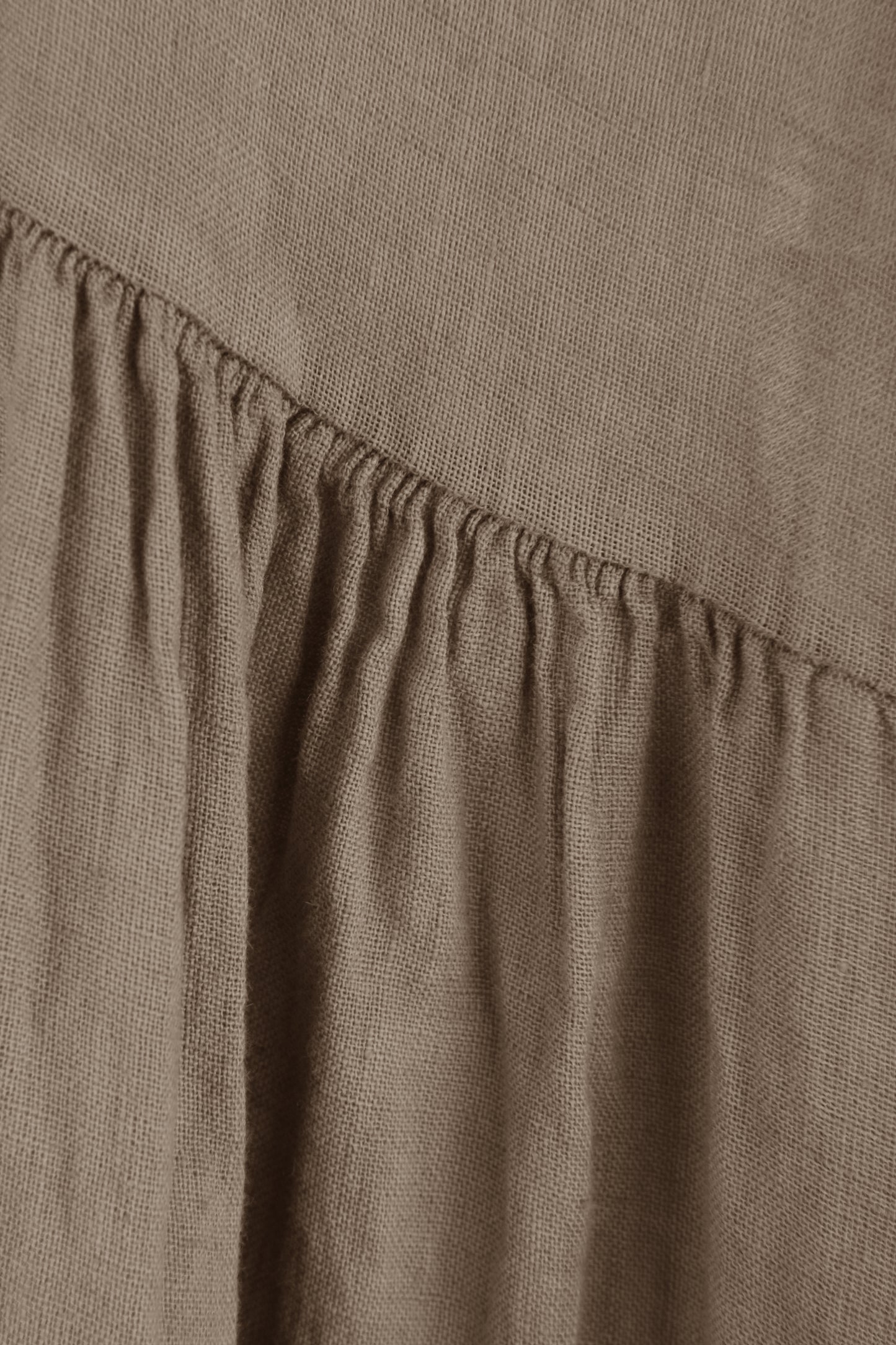 Pleat Panel Linen Dress