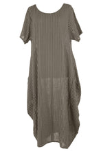 Load image into Gallery viewer, Stripe 2 Pocket Tulip Midi
