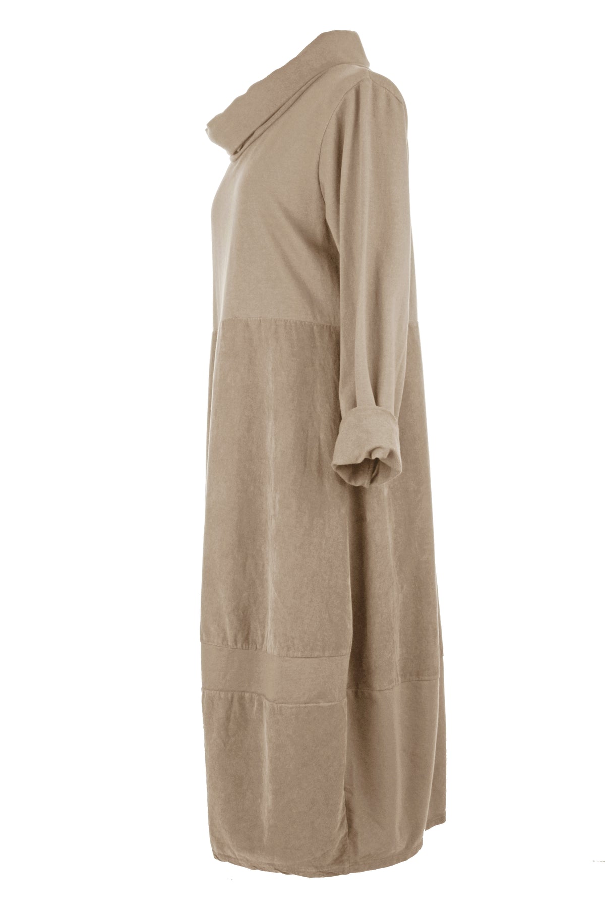 Cowl Corduroy Panel Midi