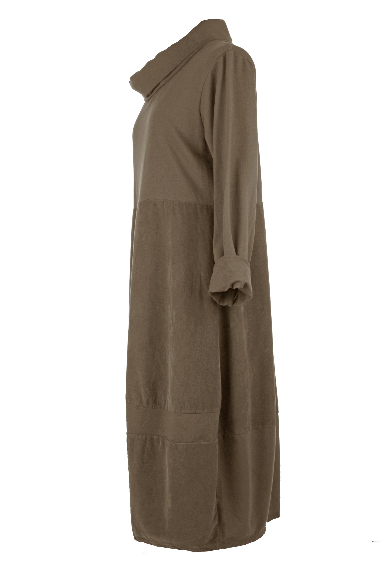 Cowl Corduroy Panel Midi