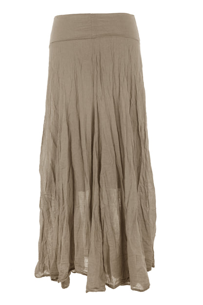 Cotton Panel Midi Skirt