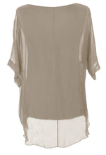 Load image into Gallery viewer, Frayed Hem Silk Top
