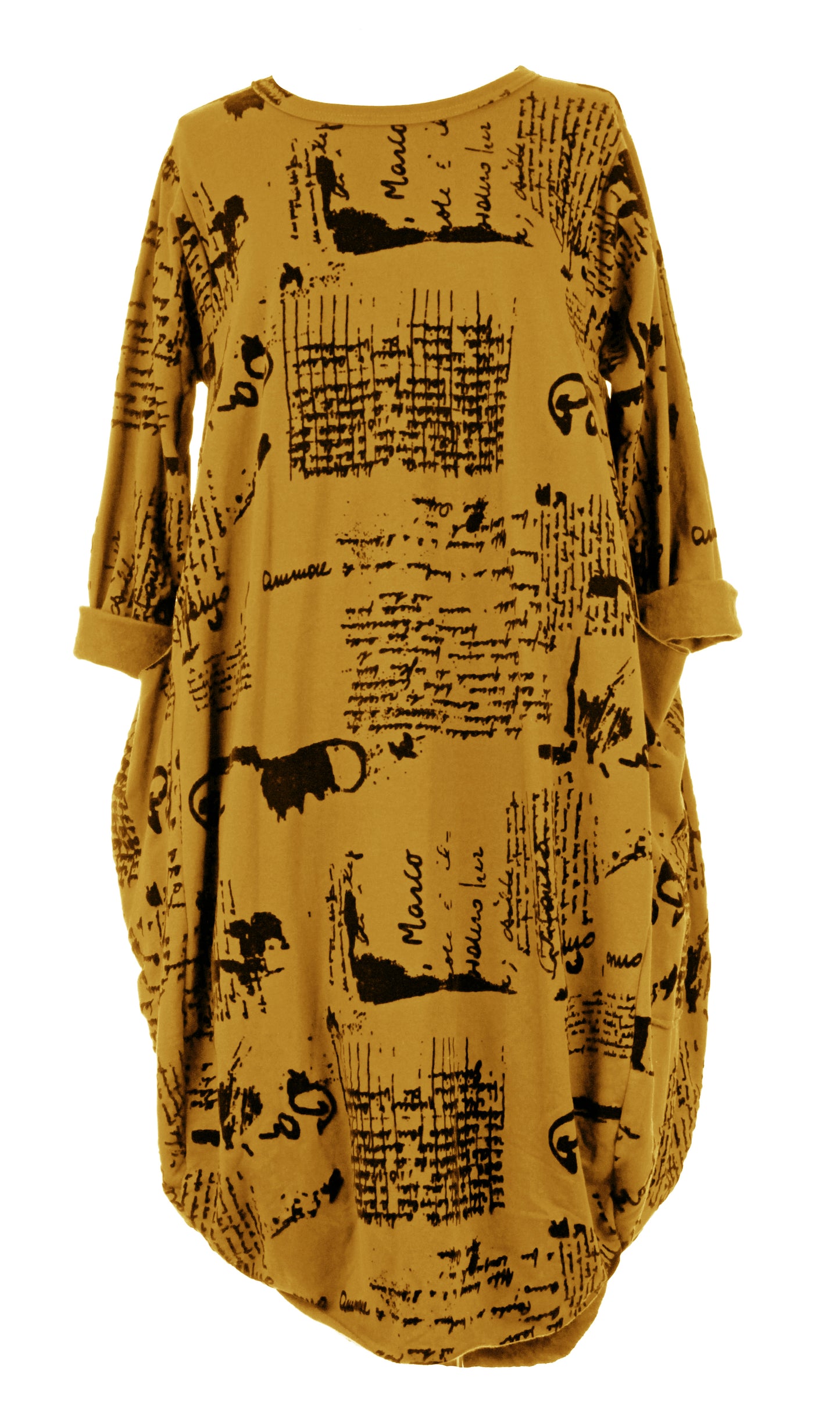 Flocking Script Midi Dress