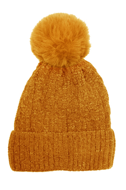 Fleece Lined Chenille Hat