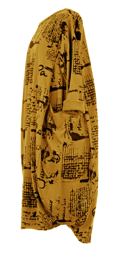Flocking Script Midi Dress