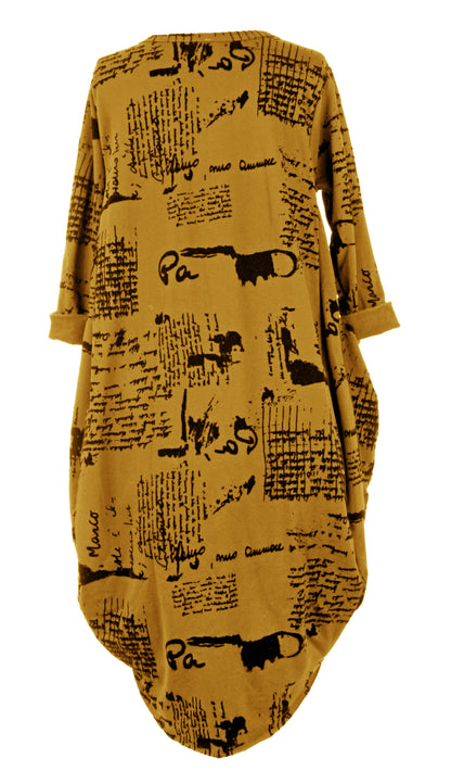 Flocking Script Midi Dress