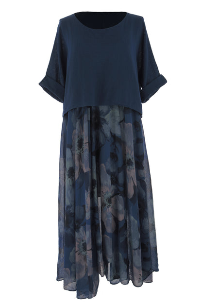 2 Piece Floral Flare Dress