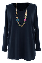 Load image into Gallery viewer, V Neck Soft Knit Necklace Jumper
