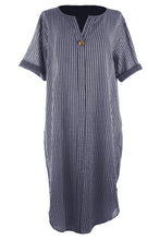 Load image into Gallery viewer, Button Detail Stripe Midi
