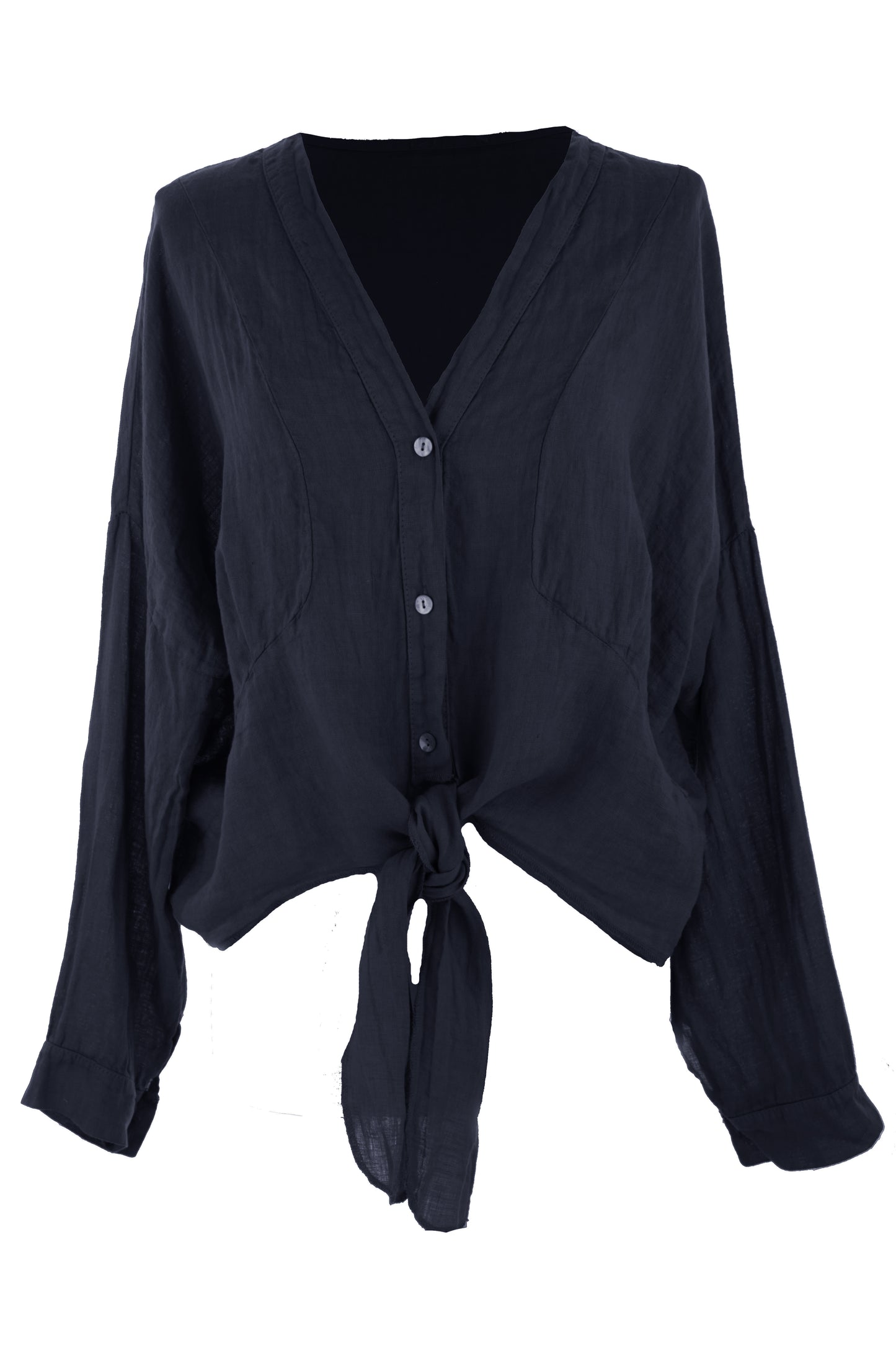 Tie Front Linen Shirt