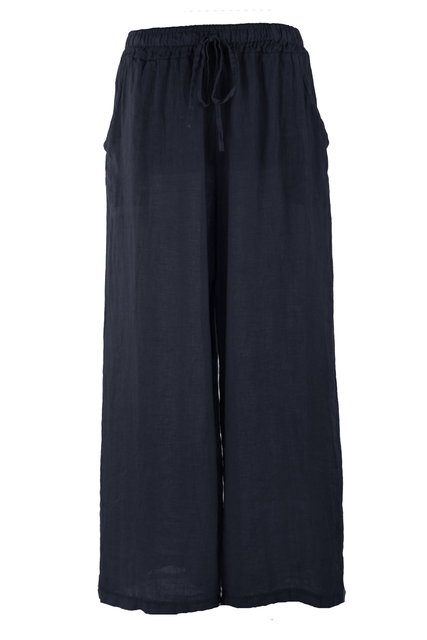 2 Pocket Wide Leg Linen Trouser